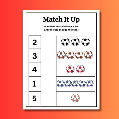 Numbers & Shapes Kids Printable Worksheets Bundle