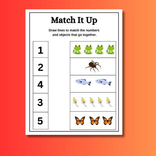 Numbers & Shapes Kids Printable Worksheets Bundle