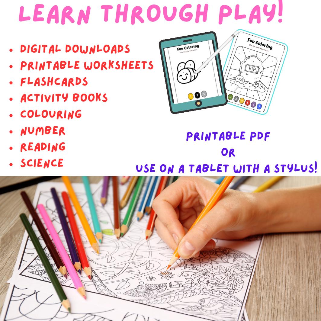 Kids Science Printable Worksheet Bundle