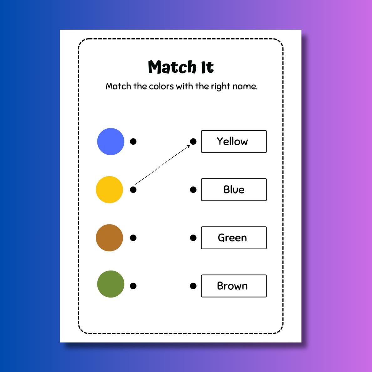 Maze, Pattern & Matching Kids Printable Worksheet Bundle